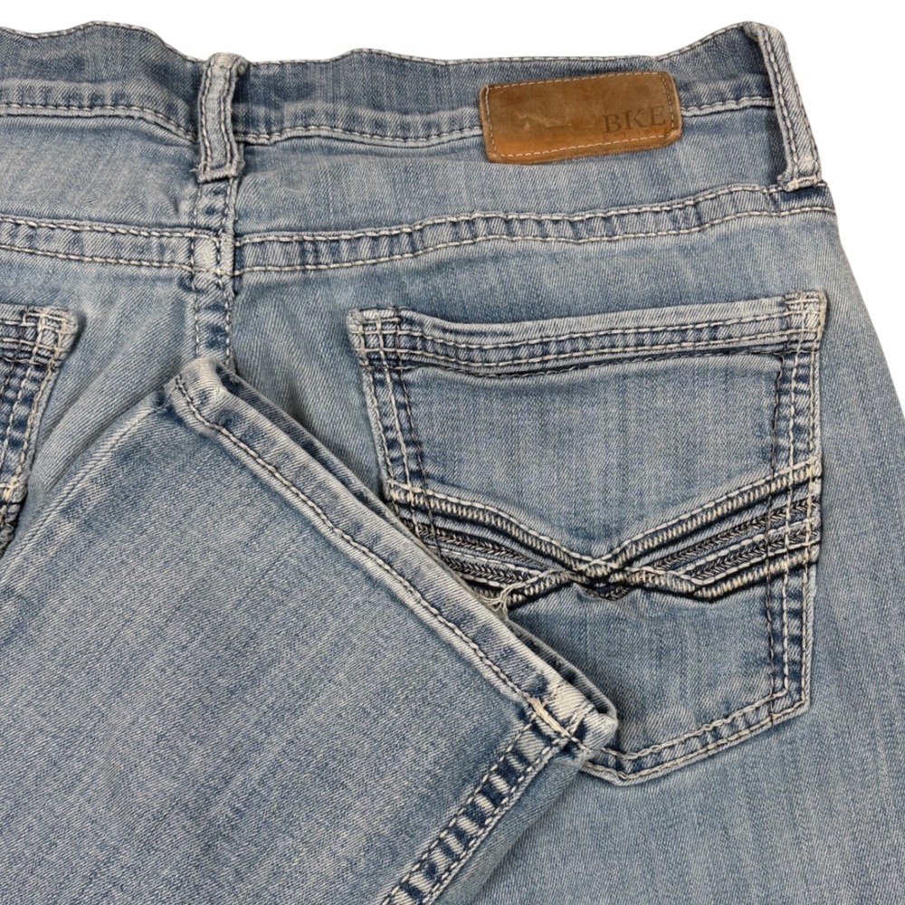 BKE Jake Straight Jeans Mens 36x32 Light Wash Denim Western Y2K Cowboy